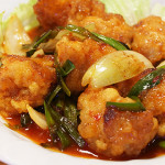 若鶏の甘からガーリック炒め900円