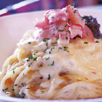 かにみそのクリームパスタ始まりました！1,200円