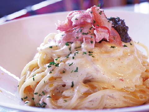 かにみそのクリームパスタ始まりました！1,200円