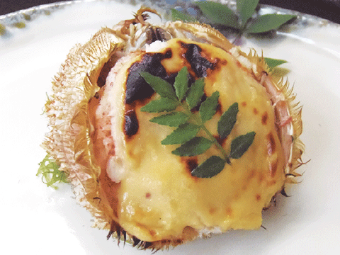 根室産毛蟹の変わり甲羅焼き 1,980円