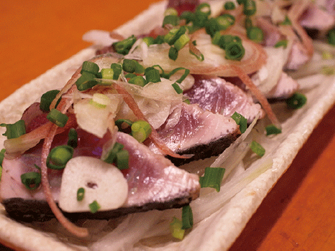 初カツオの塩たたき  600円