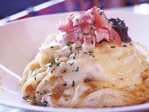 かにみそのクリームパスタ 1,200円＊８月末まで！