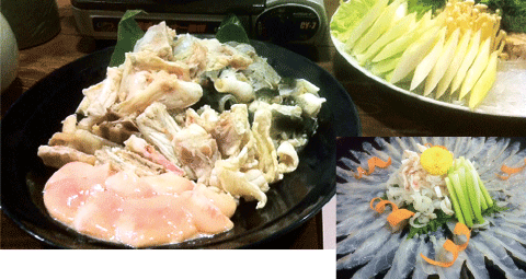 90分飲み放題付きお鍋の宴会コース１人様5,000円〜＊4名様より ふぐ三昧の「とらふぐコース」オープン価格（昨年は8,640円）＊４名様より