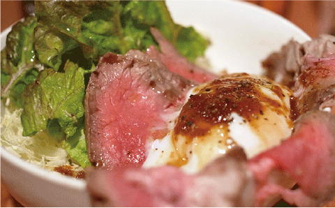 道産ランプのローストビーフ丼1,000円