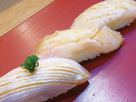 旬を感じます！ 白身の握り三貫セット