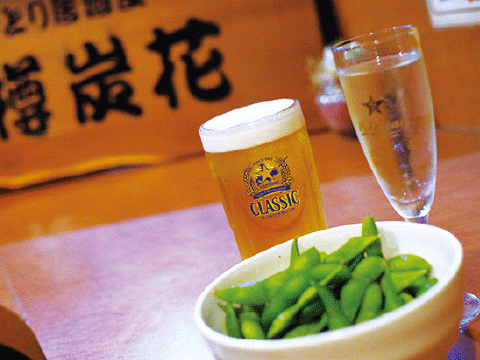 ７月の火曜飲み放題は選べるサービス！ ウェルカムドリンクor枝豆