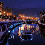 小樽ゆき物語期間中（１/３１まで）、 「青の運河」を楽しめます。